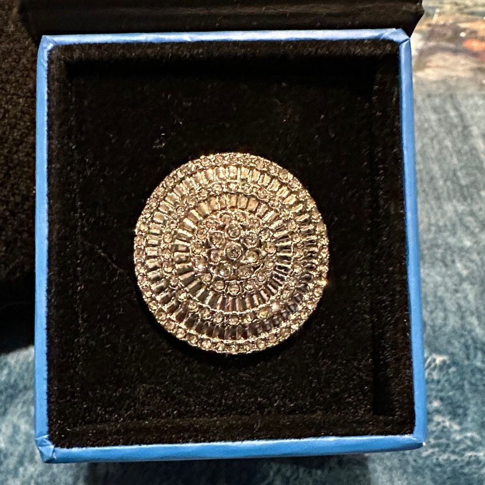 Dazzling Silver Statement Ring